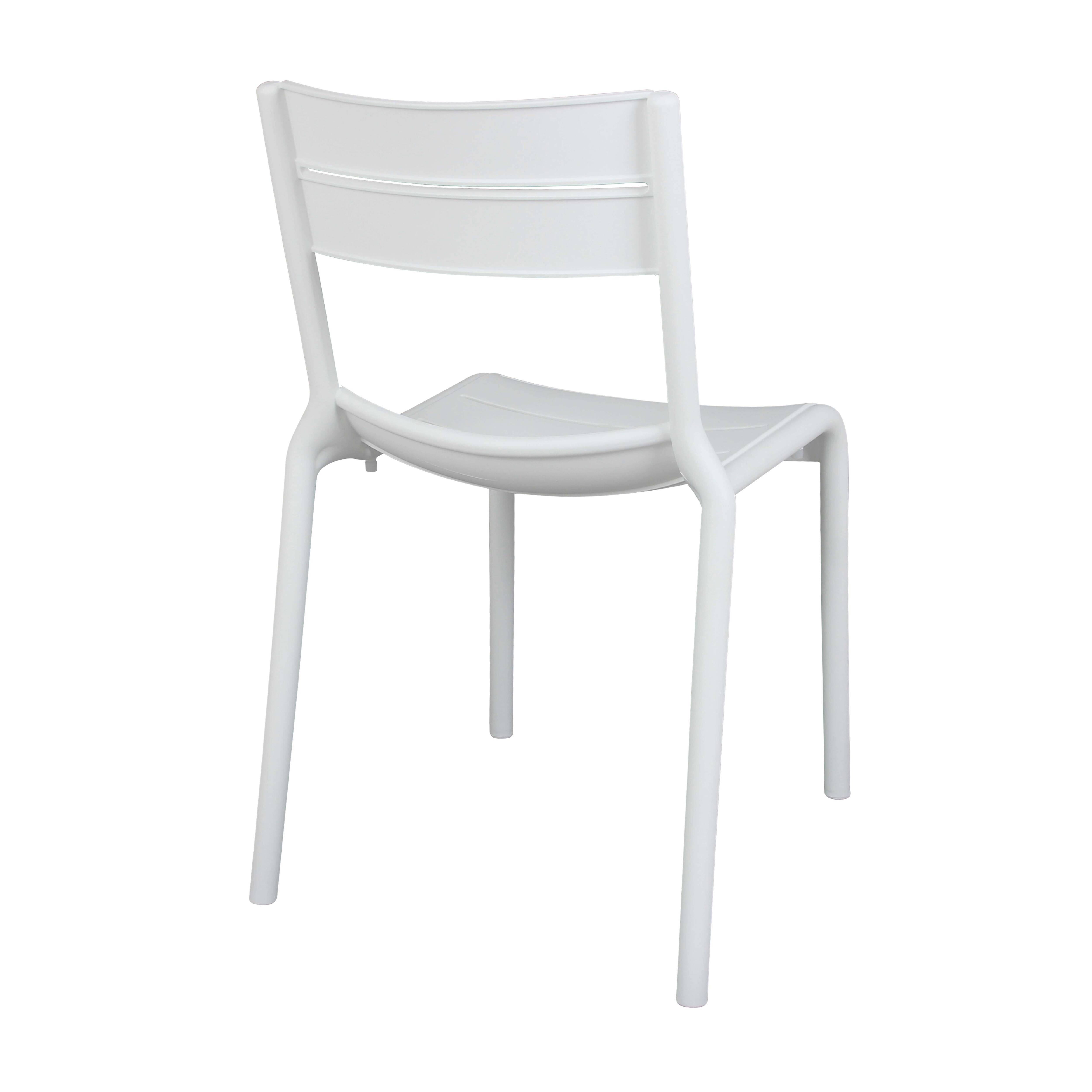 Oviala - Lot de 4 chaises de terrasse en plastique blanches Paname - Oviala - Image 6