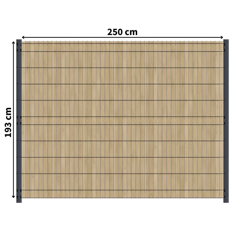 Kit Occultation Bois - L2,5 x H1,93m - Epicea - Autoclave - Protege Contre Insecte & Champignons - Pose Facile et Rapide - Image 1