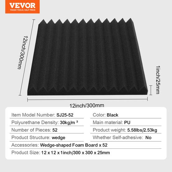 Mousse Anti Bruit Studio Lot De 18 Ousse Acoustique Autocollante, Panneaux Acoustique Haute Décoration Murale Autocollante Facile Installer Mousse Anti Bruit Studio Lot De 18 Ousse Acoustique Autocollante, Panneaux Acoustique Haute Décoration Murale Autocollante Facile Installer