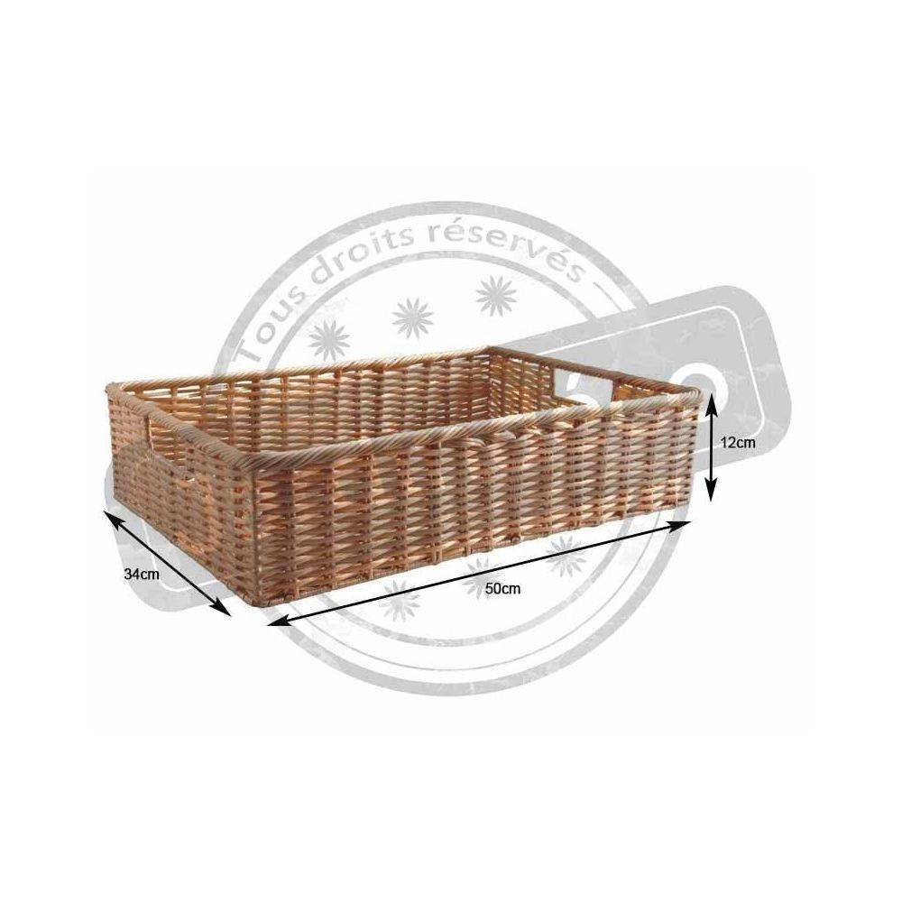 Aubry Gaspard - Panière en rotin synthétique avec passe-main Longueur 50cm - Image 4