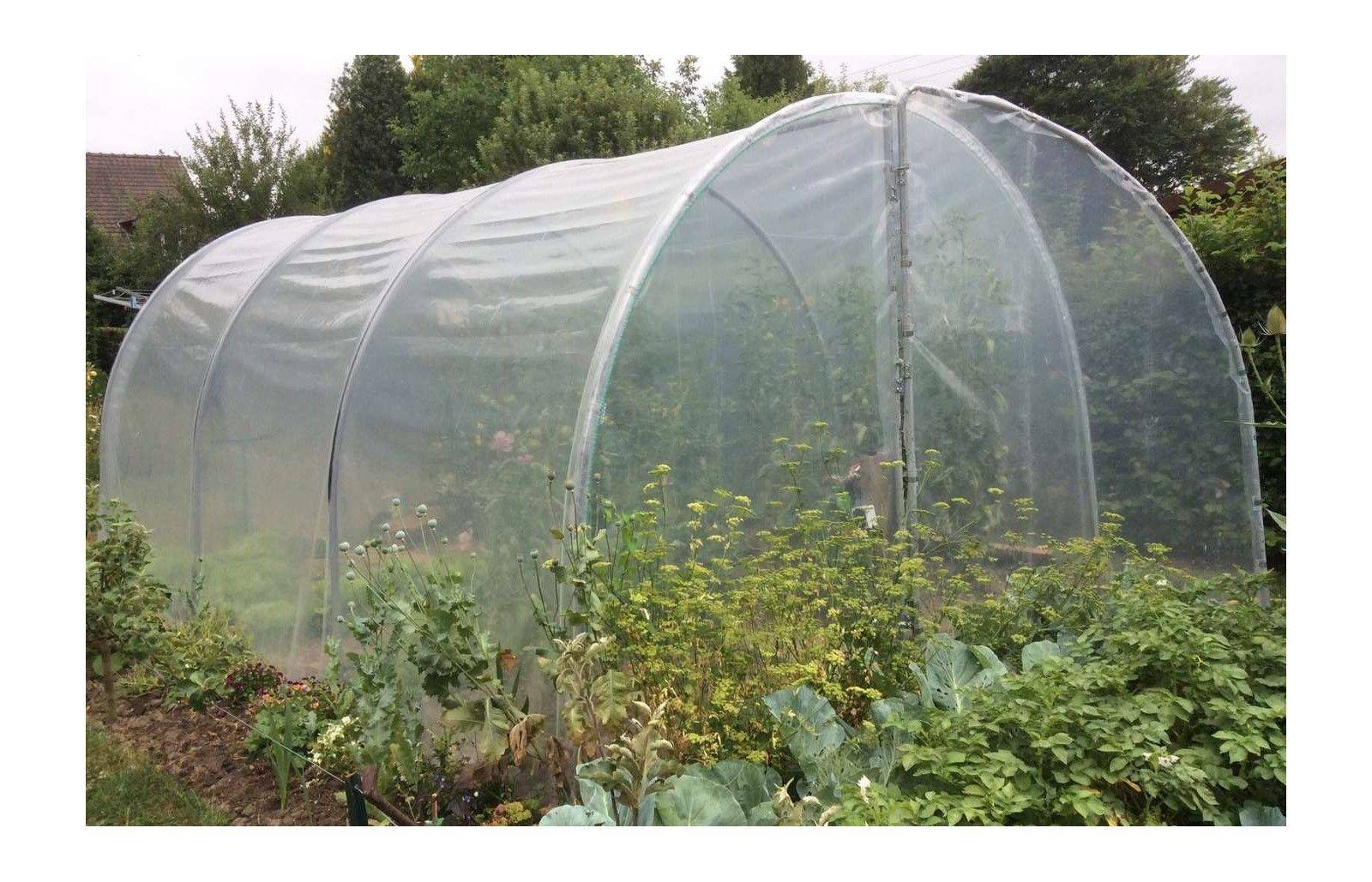 Serre tunnel de jardin - 13,5m² - 3 x 4,5 m - pieds arrondis - polyéthylène haute densité - 2 portes pivotantes - LES SERRES TONNEAU - Image 6