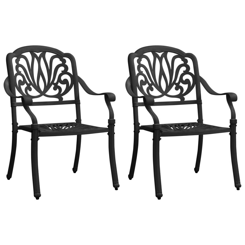 Vidaxl - Ensemble de bistro 3 pcs Aluminium coulé Noir vidaXL 3070575 - Image 9