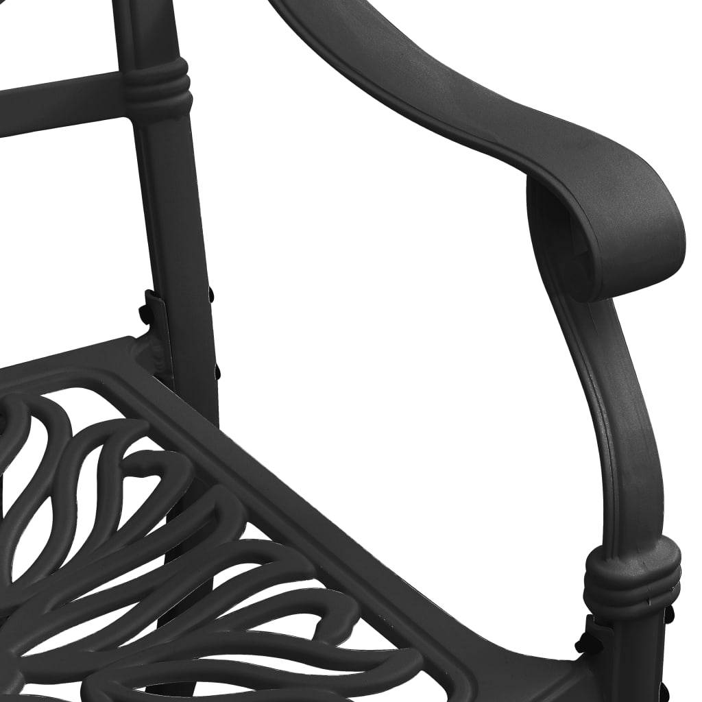 Vidaxl - Ensemble de bistro 3 pcs Aluminium coulé Noir vidaXL 3070575 - Image 5