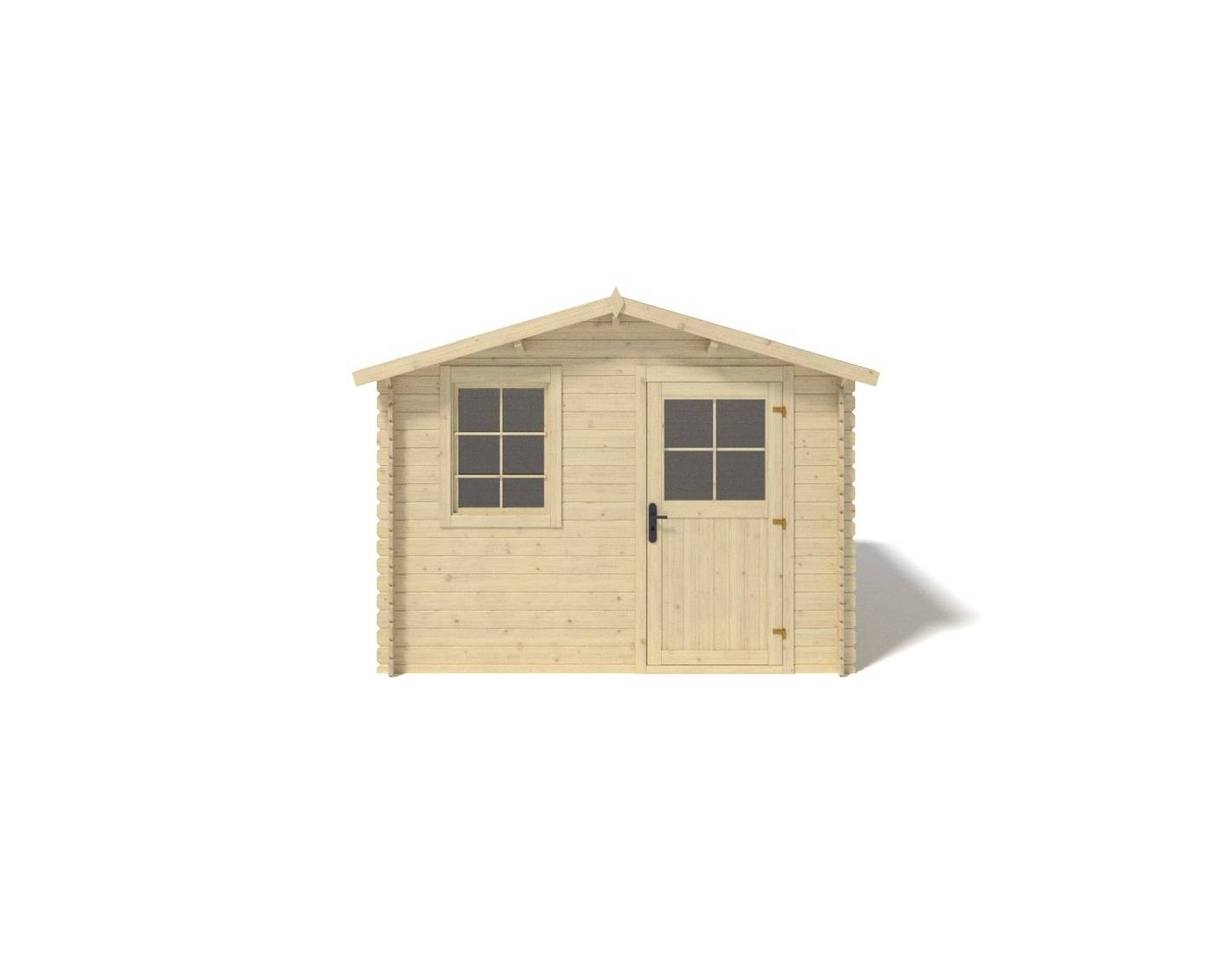 Altanka - Abri de jardin en bois - 7.5m2 - 3x2.5m - Ep. 28mm - Couleur: naturel - DOM469 - ALTANKA - Image 6