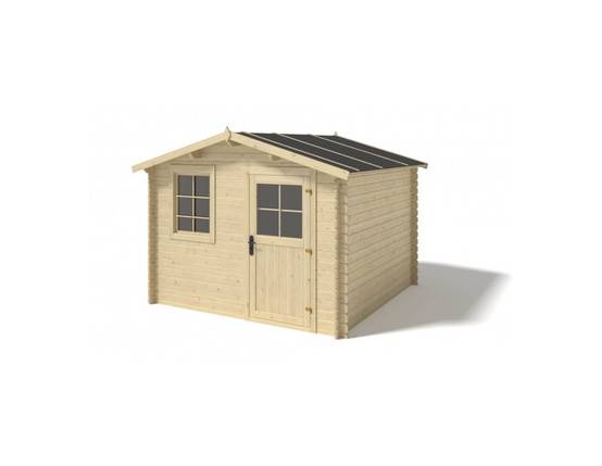 Altanka - Abri de jardin en bois - 7.5m2 - 3x2.5m - Ep. 28mm - Couleur: naturel - DOM469 - ALTANKA - Image 2