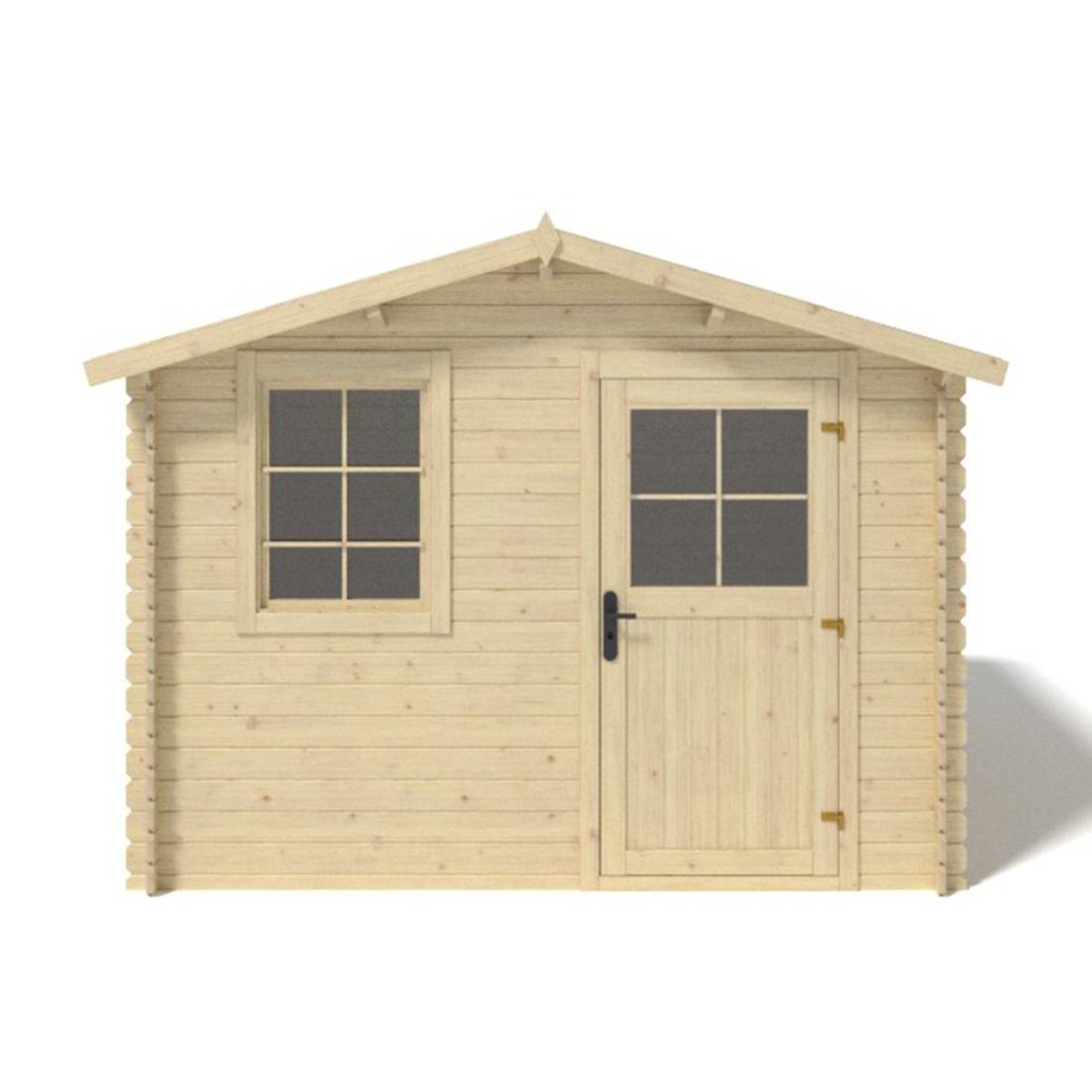 Altanka - Abri de jardin en bois - 7.5m2 - 3x2.5m - Ep. 28mm - Couleur: naturel - DOM469 - ALTANKA - Image 3
