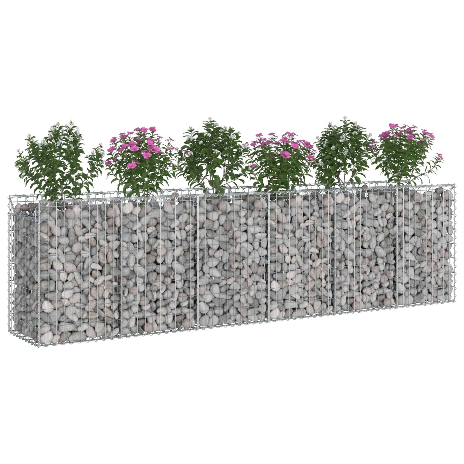 PANGIVO - Lit surélevé gabion acier argenté 300 x 50 x 80 cm - PANGIVO - Image 3
