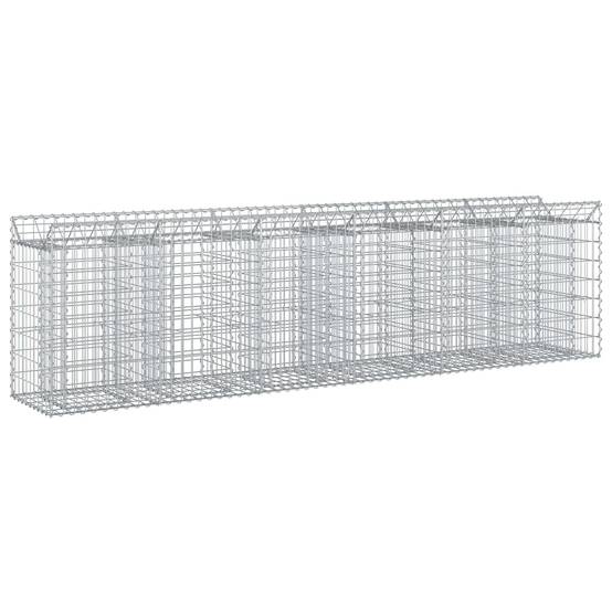 PANGIVO - Lit surélevé gabion acier argenté 300 x 50 x 80 cm - PANGIVO - Image 2