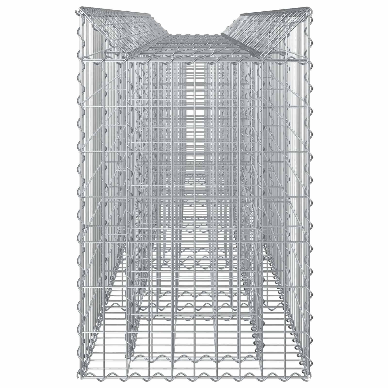 PANGIVO - Lit surélevé gabion acier argenté 300 x 50 x 80 cm - PANGIVO - Image 6