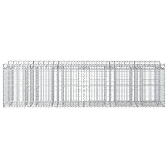 PANGIVO - Lit surélevé gabion acier argenté 300 x 50 x 80 cm - PANGIVO - Image 5