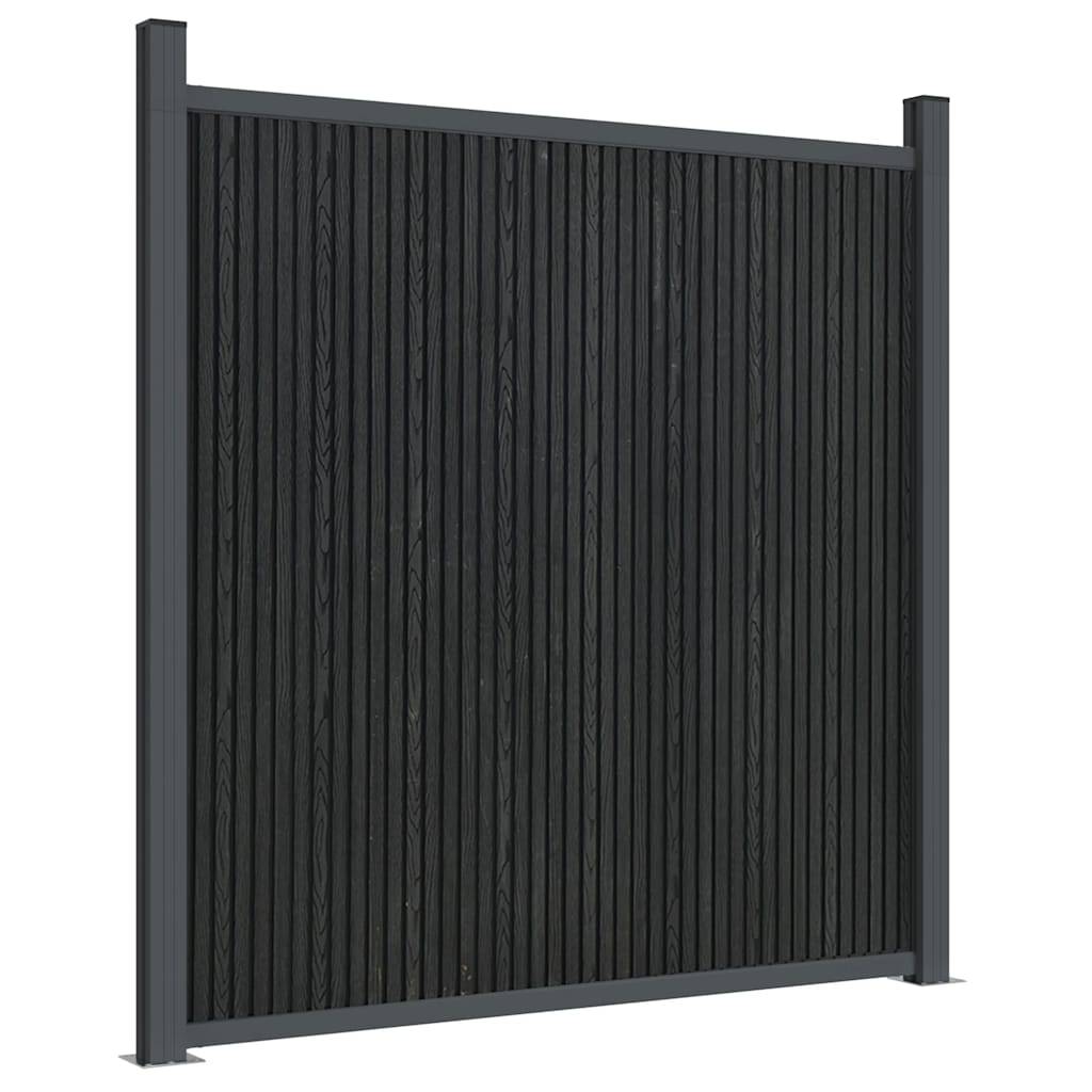 Panneau de clôture WPC gris 353 x 186 cm - PANGIVO - Image 6