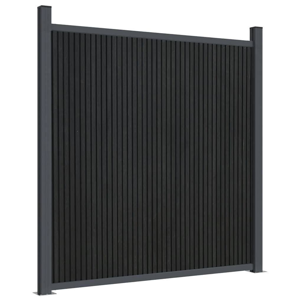 Panneau de clôture WPC gris 353 x 186 cm - PANGIVO - Image 4
