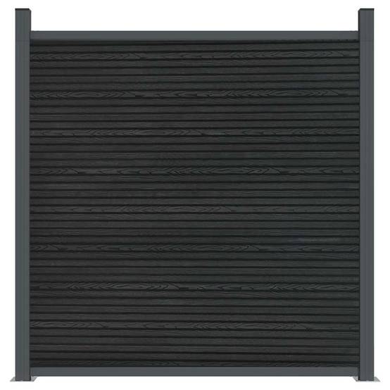 Panneau de clôture WPC gris 353 x 186 cm - PANGIVO - Image 5
