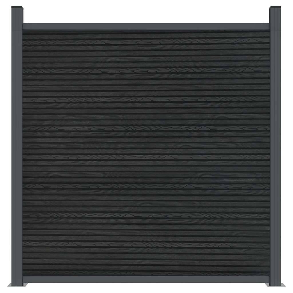 Panneau de clôture WPC gris 353 x 186 cm - PANGIVO - Image 5