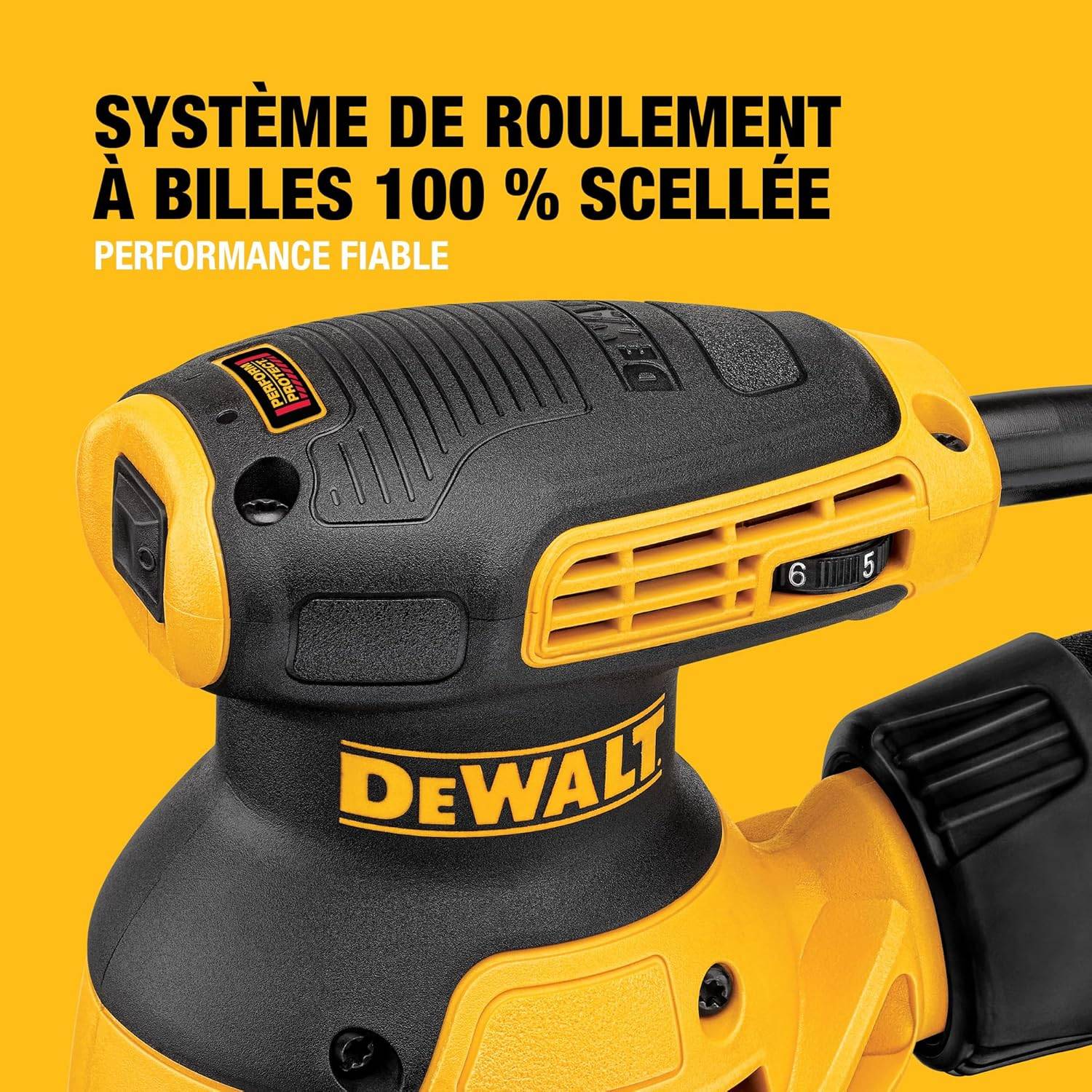 Ponceuse excentrique 280 W - 125 mm - DEWALT - DWE6423-QS - Image 4