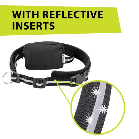 Ferplast - Ferplast ERGOCOMFORT FREETIME Laisse pour chien de course, Complet avec ceinture et sac de rangement, Extrémité élastique, Ø 70÷130 cm - B: 25 mm x L - Image 6