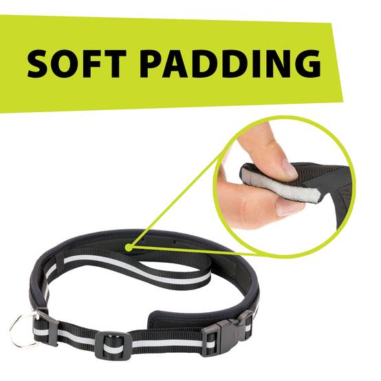 Ferplast - Ferplast ERGOCOMFORT FREETIME Laisse pour chien de course, Complet avec ceinture et sac de rangement, Extrémité élastique, Ø 70÷130 cm - B: 25 mm x L - Image 8