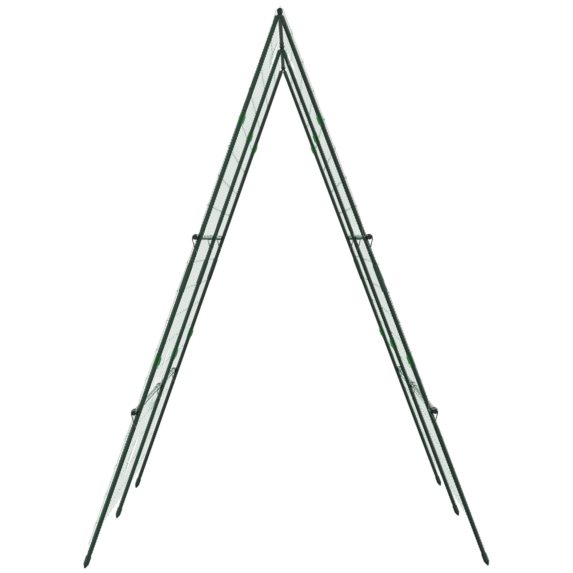 ComfortXL - Support pour plantes grimpantes acier vert 180 x 100 x 180 cm potager extérieur avec filet - ComfortXL Outdoor Living - Image 9
