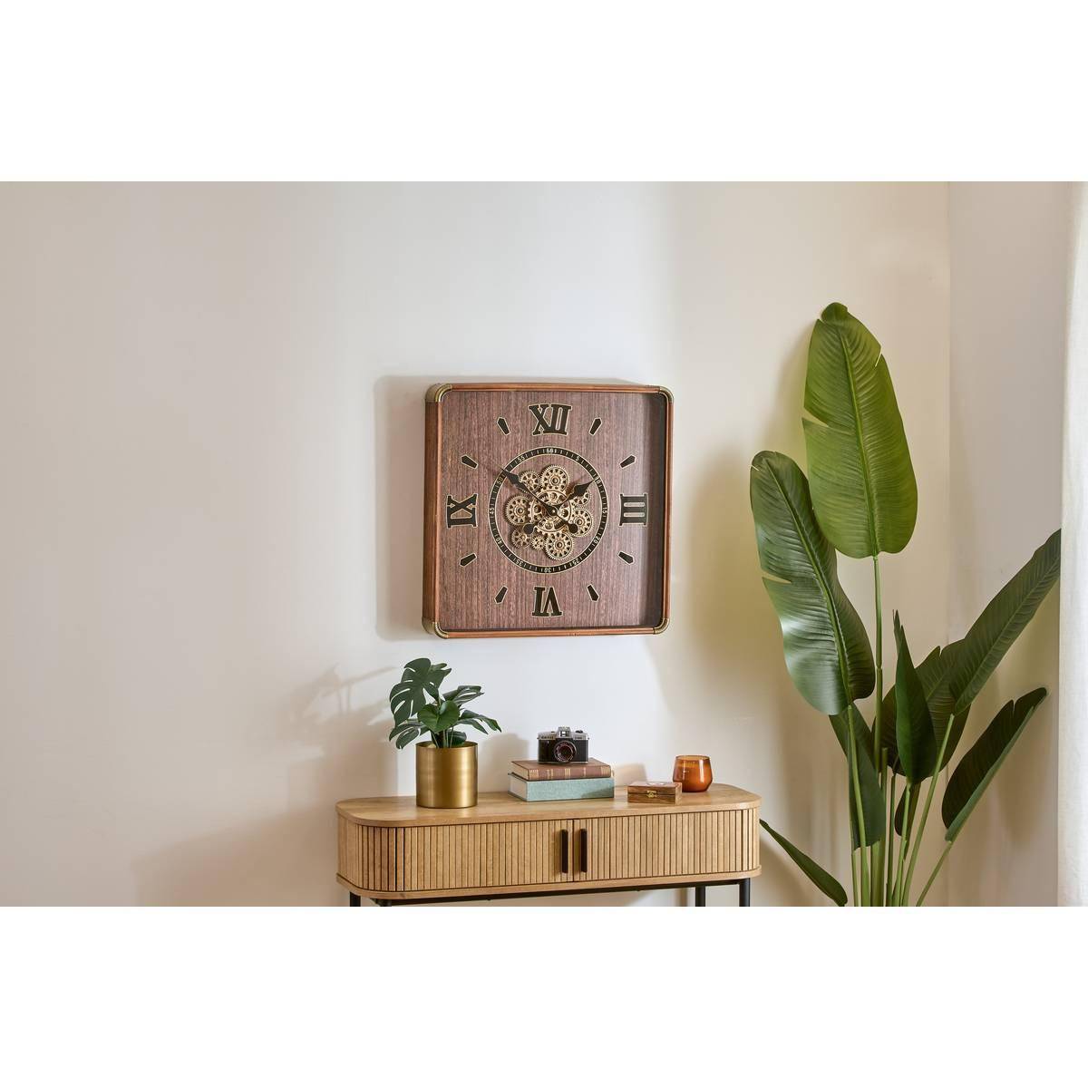Atmosphera - Horloge Archie 60x60cm marron - Atmosphera Créateur d'intérieur - Image 6