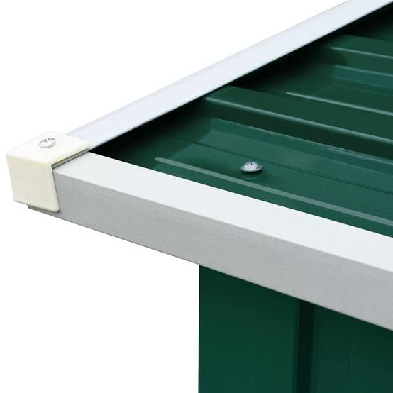 Abri à bûches Acier Galvanisé pour Jardin Stockage Bois 172x91x154 cm Vert - ComfortXL Outdoor Living - Image 5