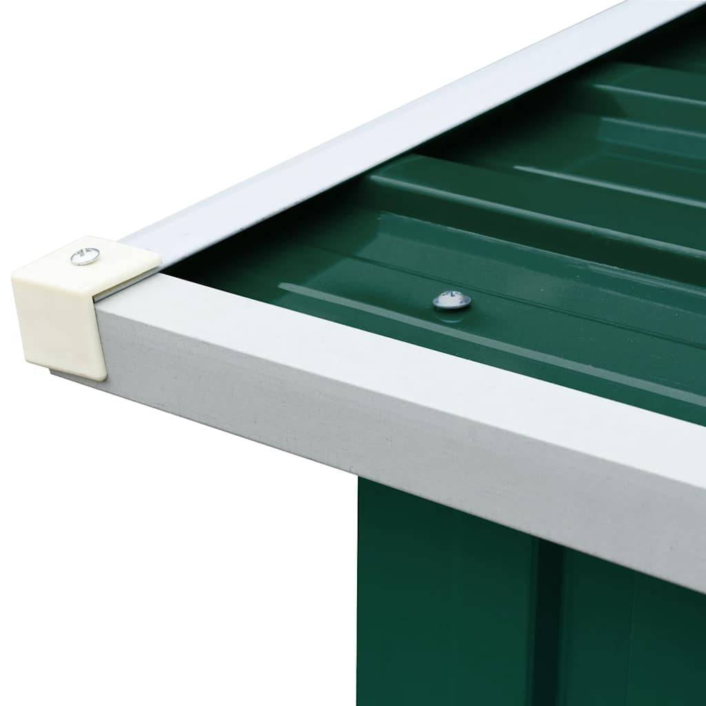 Abri à bûches Acier Galvanisé pour Jardin Stockage Bois 172x91x154 cm Vert - ComfortXL Outdoor Living - Image 5