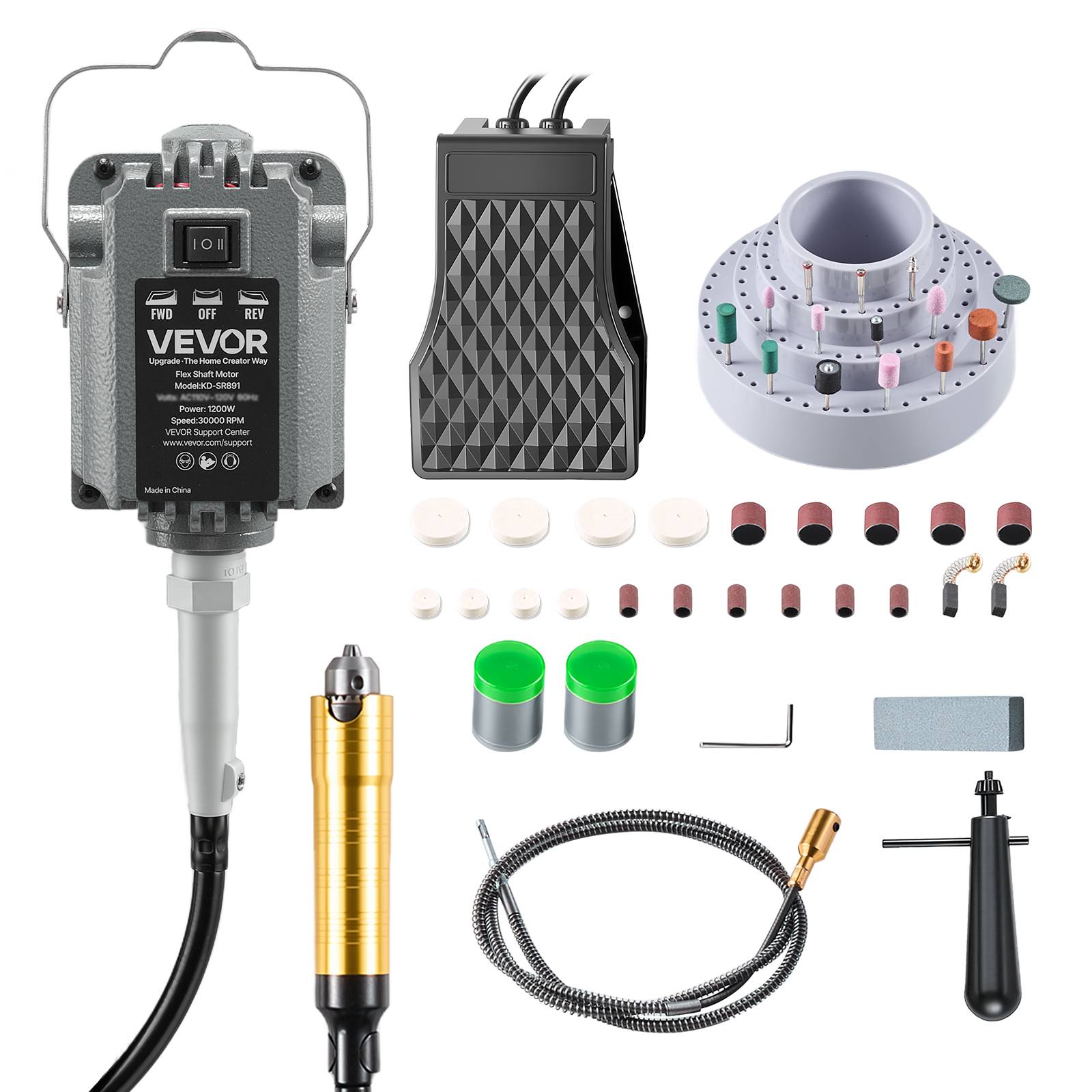 Vevor - VEVOR Meuleuse Suspendue Outil Rotatif Arbre Flexible Moteur 1200 W 30000 tr/min