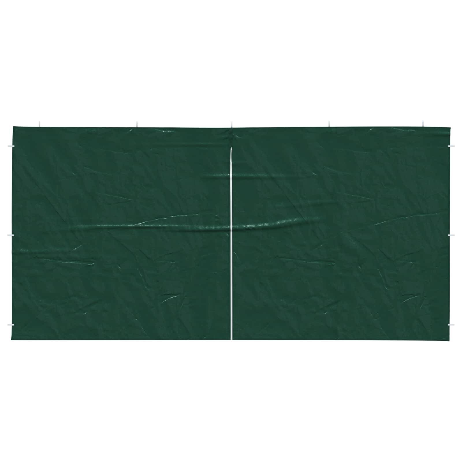 ComfortXL - Lot 2 panneaux latéraux en PE pour tente de réception avec fenêtres 4x1.95m Vert - ComfortXL Outdoor Living - Image 3