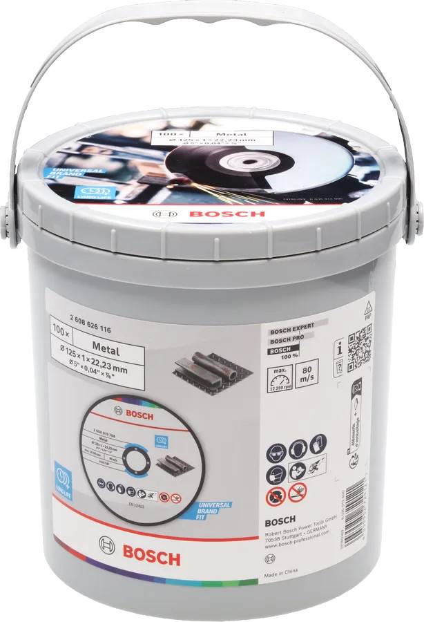Bosch - Disque à tronçonner droit standard pour métal 125x1x22,23mm 100 pièces - BOSCH - 2608626116