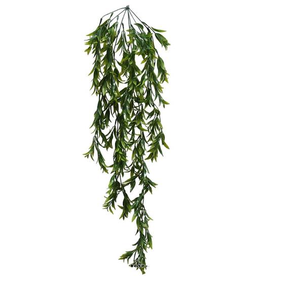 Chute de bambou artificiel L 100 cm en plastique vert - Image 2
