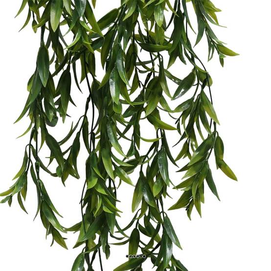 Chute de bambou artificiel L 100 cm en plastique vert - Image 3
