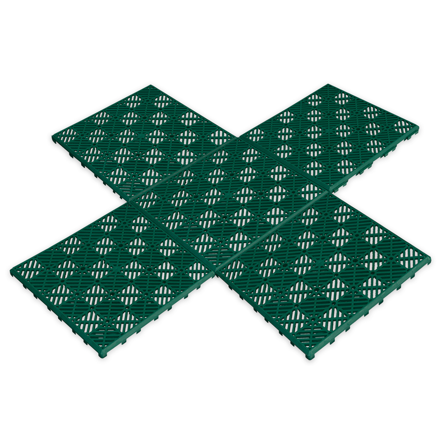 Lot de 10 dalles caillebotis de jardin vert 29.5x29.5 CM - Image 7