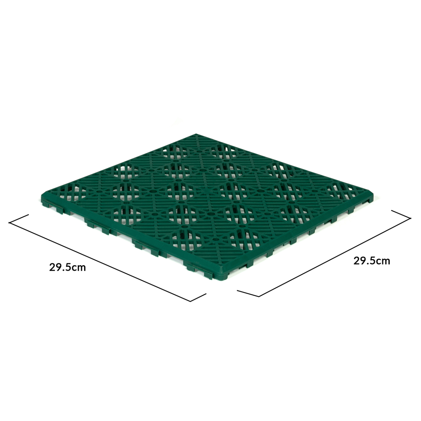 Lot de 10 dalles caillebotis de jardin vert 29.5x29.5 CM - Image 3