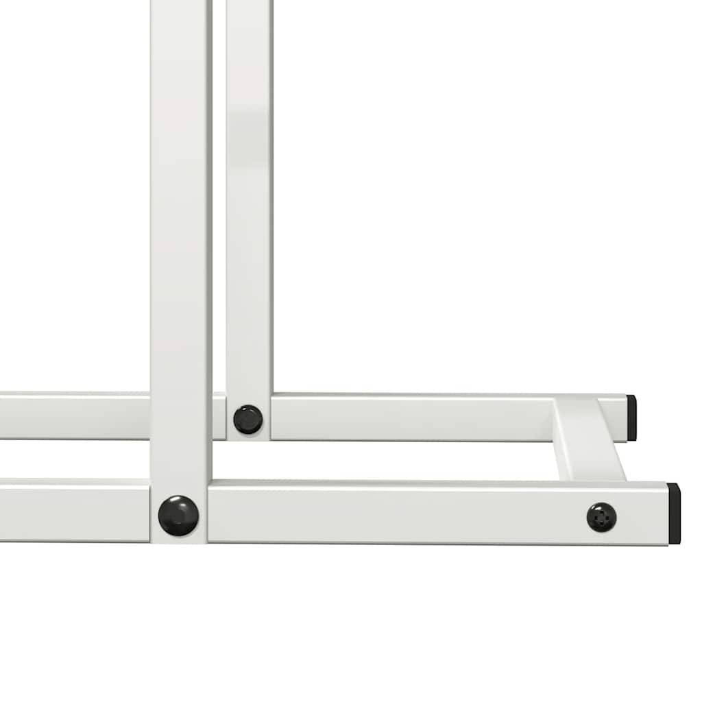 Porte-bûches en acier design pour cheminée intérieure Blanc 50x25x60 cm – ComfortXL Outdoor Living - Image 8