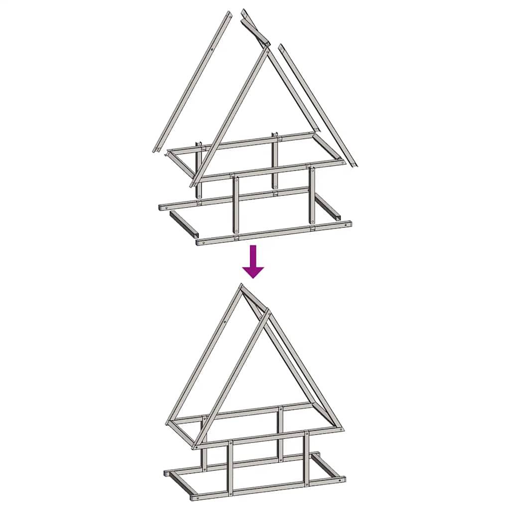 Porte-bûches en acier design pour cheminée intérieure Blanc 50x25x60 cm – ComfortXL Outdoor Living - Image 9