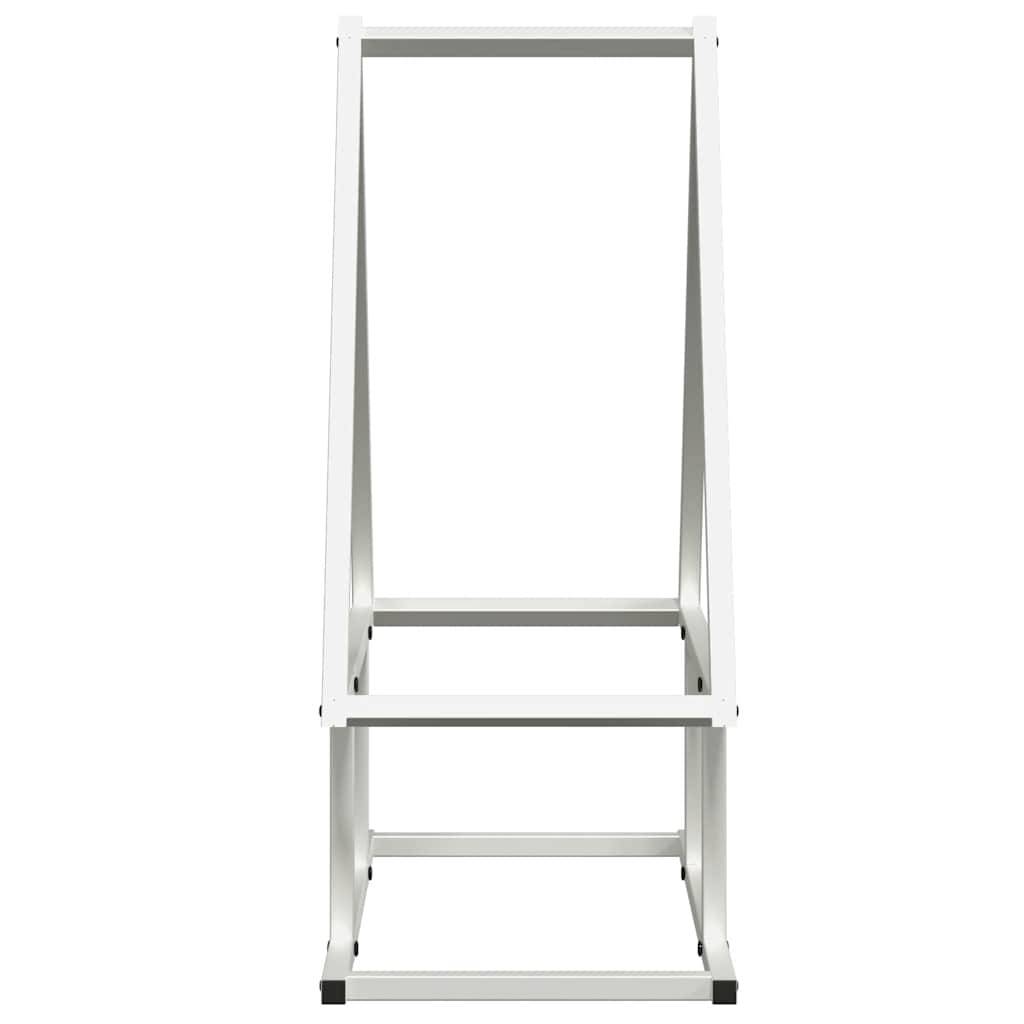 Porte-bûches en acier design pour cheminée intérieure Blanc 50x25x60 cm – ComfortXL Outdoor Living - Image 6