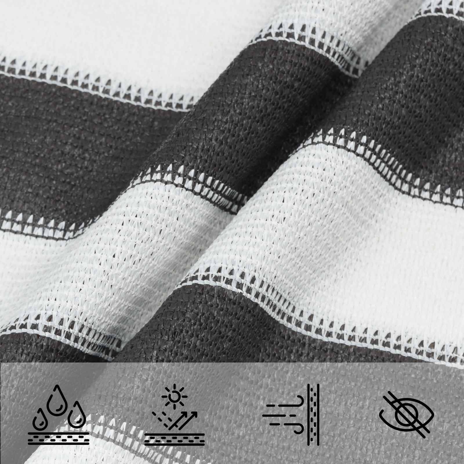 PANGIVO - Voile d'ombrage HDPE anthracite et blanc 500 x 200 cm - PANGIVO - Image 3