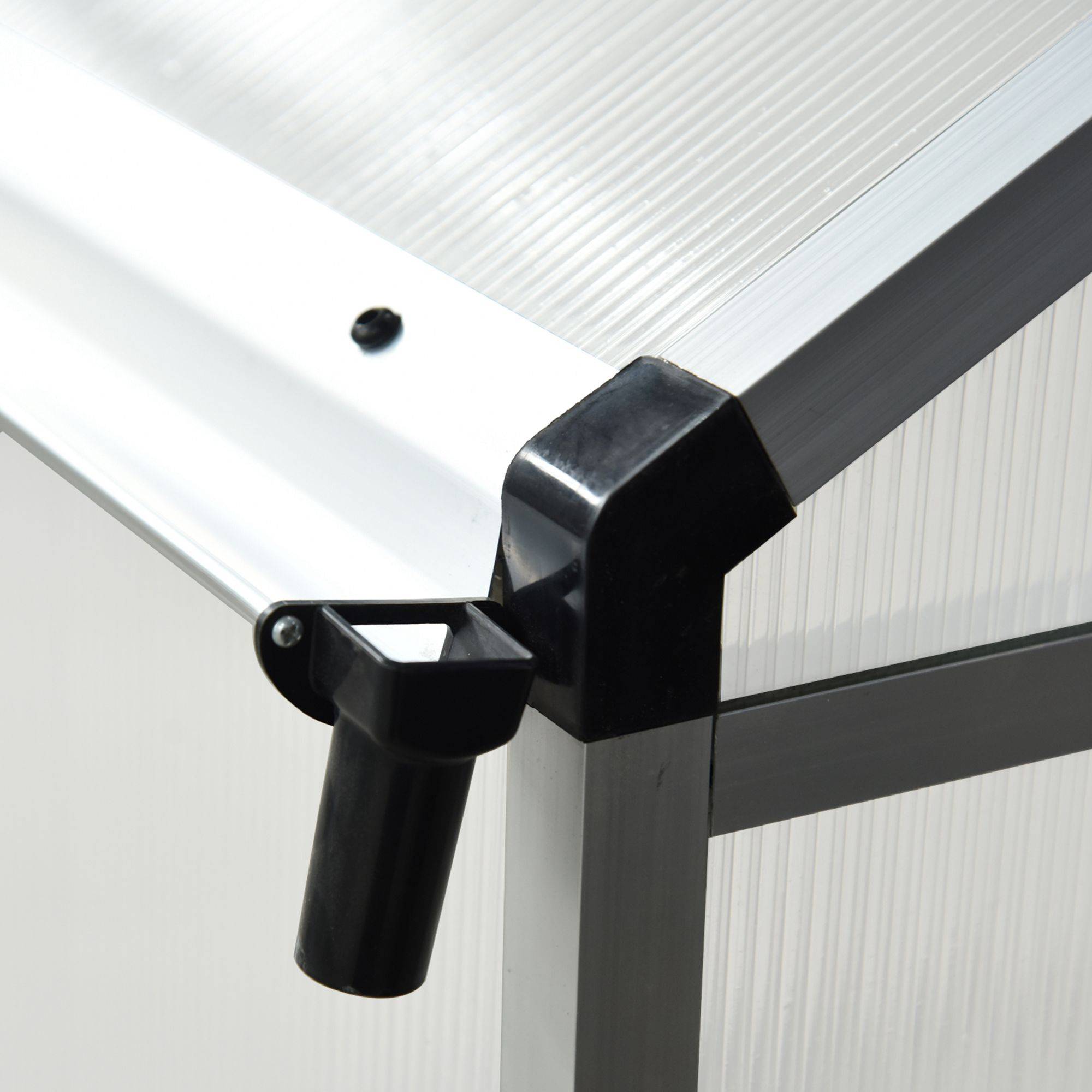 Outsunny - Serre de Jardin 3x2m 5,5m² fondation lucarne porte loquet aluminium polycarbonate - Outsunny - Image 4