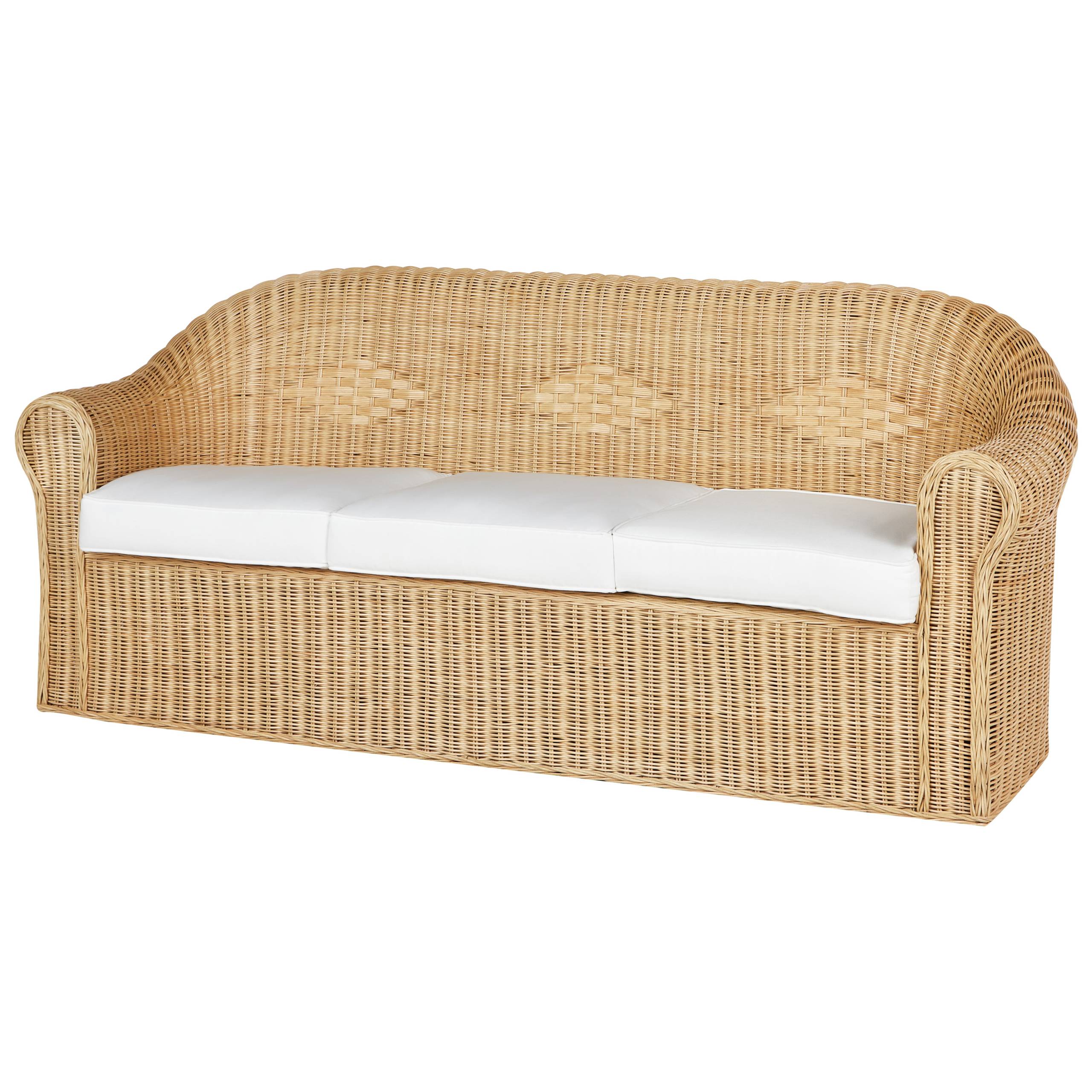 Beliani - Canapé de jardin, 3 Personnes Rotin Naturel LIVADEIA - Beliani - Image 5