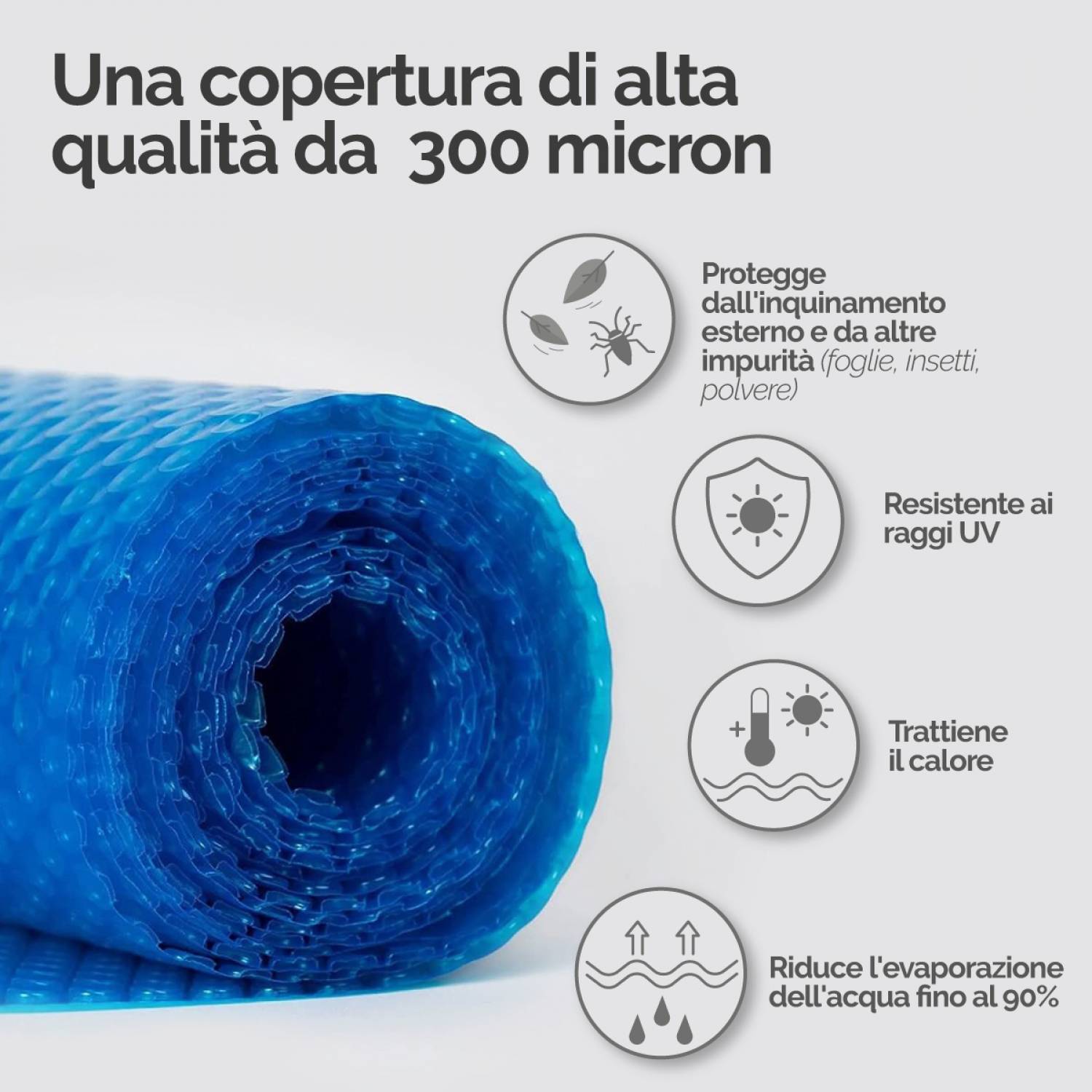 Linxor - Bâche à bulles 4 m x 10 m pour piscine - 300 microns - Bleu - Linxor - Image 10