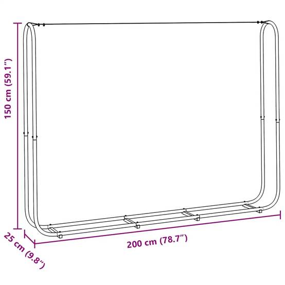 Abri-bûches extérieur acier galvanisé grande capacité pour jardin 200x25x150 cm Argenté - ComfortXL Outdoor Living - Image 8