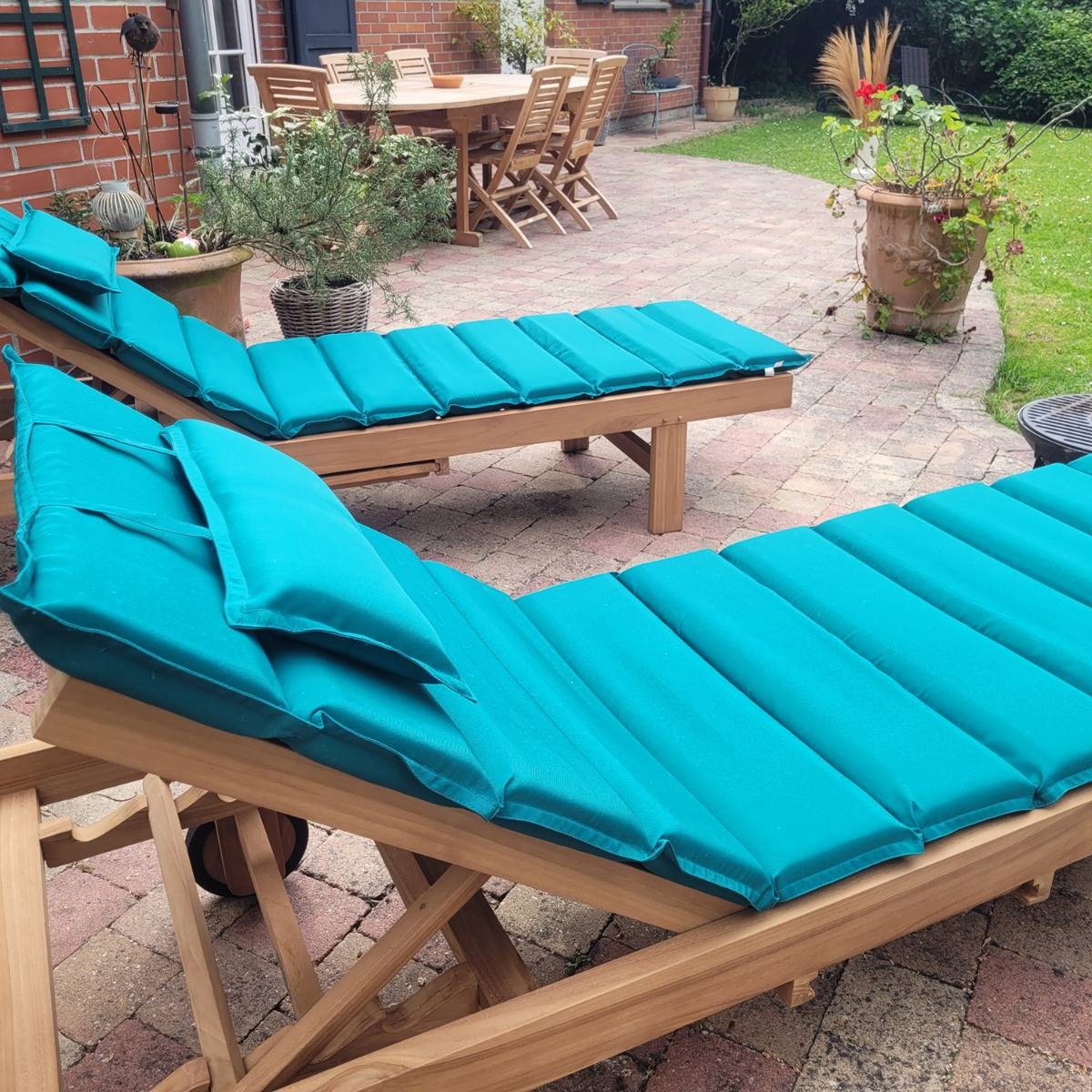 Matelas bleu canard pour bain de soleil - TECK'Attitude - Image 4