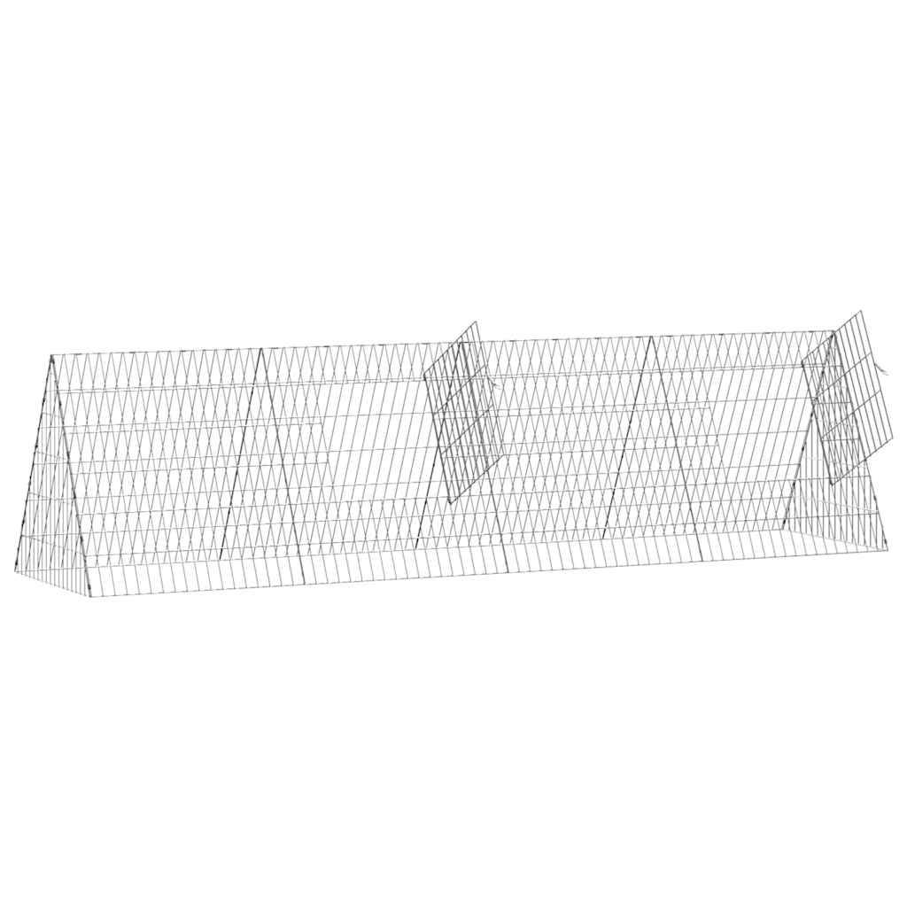 Vidaxl - Cage à poules Argent 215 x 55 x 55 cm Acier galvanisé vidaXL 3394433 - Image 6