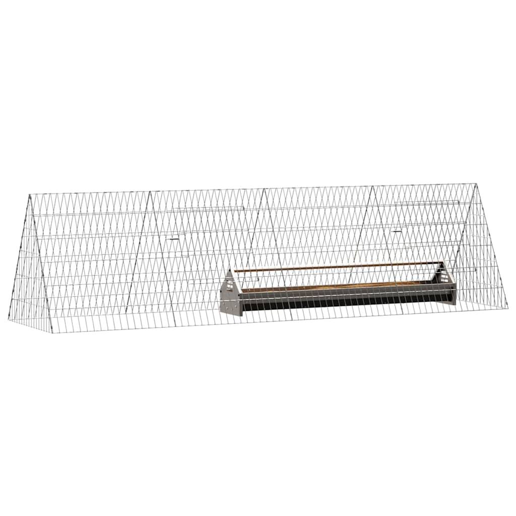 Vidaxl - Cage à poules Argent 215 x 55 x 55 cm Acier galvanisé vidaXL 3394433 - Image 4