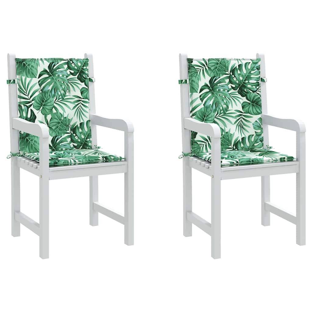 ComfortXL - Lot de 2 Coussins Dossier Bas Tissu Oxford Housse Amovible pour Chaise de Jardin Motif Feuilles 100x50cm – ComfortXL Outdoor Living - Image 3