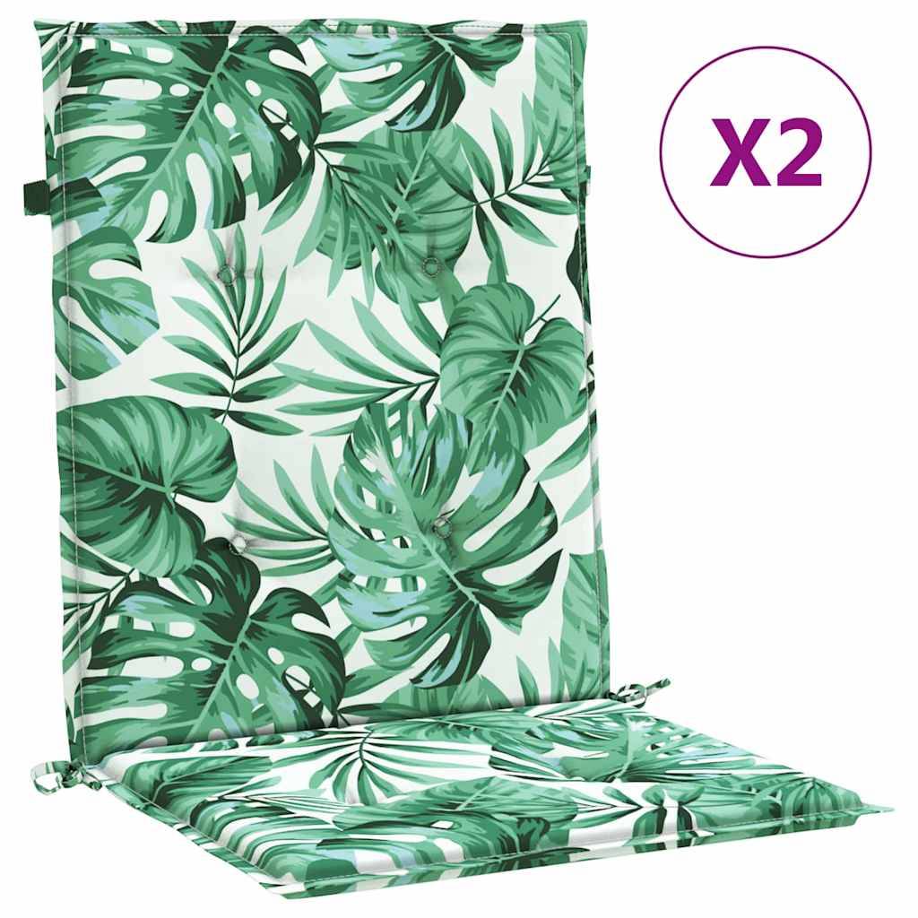 ComfortXL - Lot de 2 Coussins Dossier Bas Tissu Oxford Housse Amovible pour Chaise de Jardin Motif Feuilles 100x50cm – ComfortXL Outdoor Living - Image 4