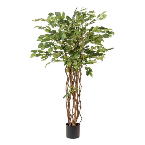 Plante Artificielle Ficus Liana Tronc Bois Décoration Salon 140cm - ComfortXL Green Living - Image 3