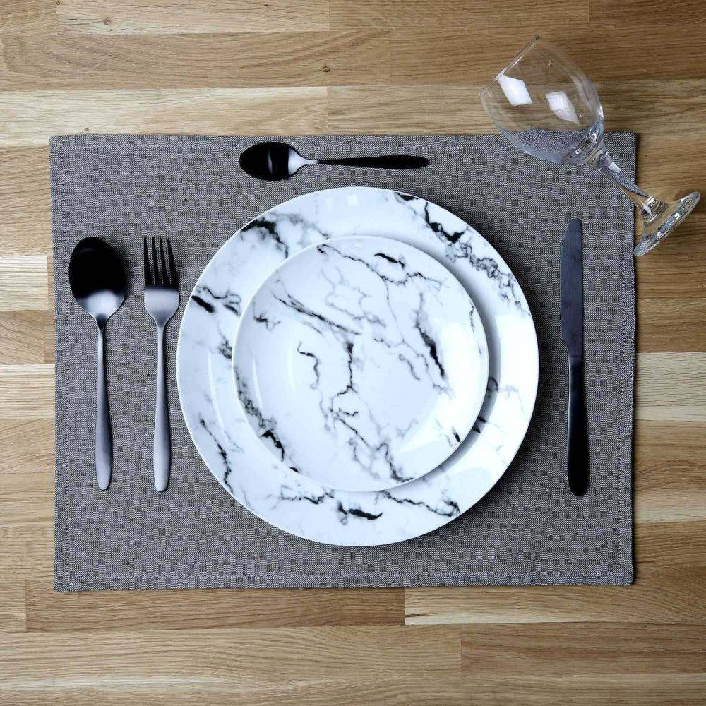 The Home Deco Factory - Set de table en coton Black forest 35 x 45 cm (Lot de 6) - Image 2