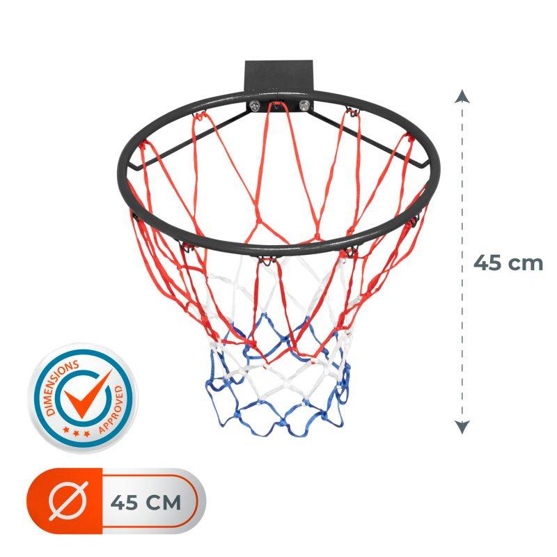 Arceau de Basket-Ball mural MALIBU Diamètre 45 cm et filet – fixation murale incluse BUMBER - Image 3