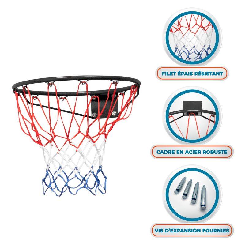 Arceau de Basket-Ball mural MALIBU Diamètre 45 cm et filet – fixation murale incluse BUMBER - Image 4