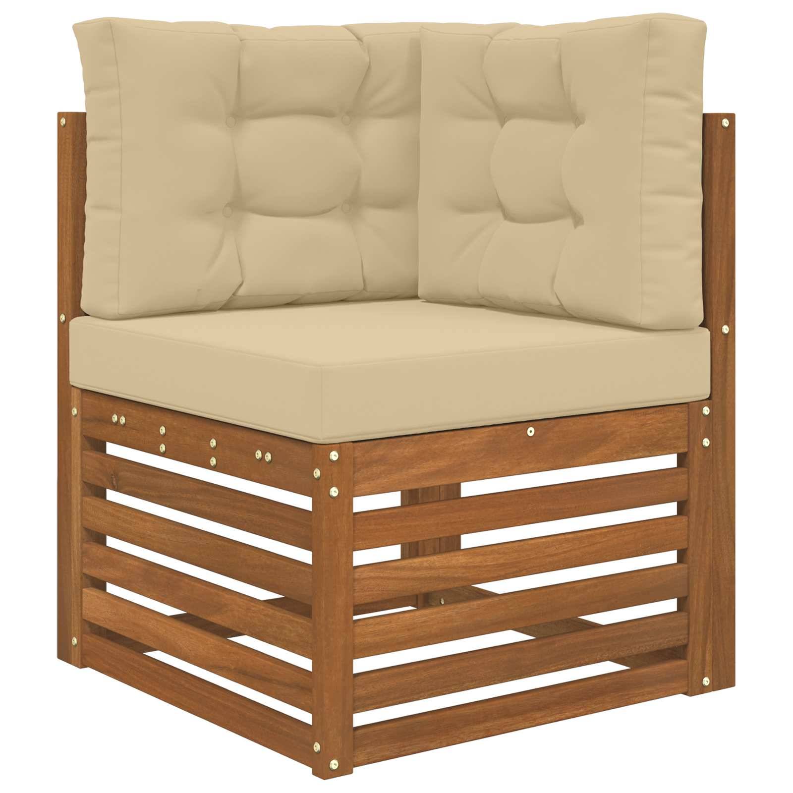 PANGIVO - Coussins de canapé extérieur polyester beige 60 x 60 x 8 cm, poids:3.74kg - PANGIVO - Image 3